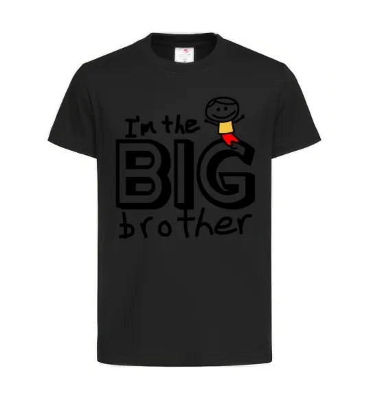 Дитяча футболка I'm the big brother, 3XS(1-2р.) Чорний фото