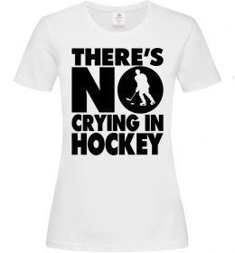 Женская футболка There's no crying in hockey XS