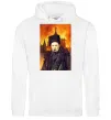 Чоловіча толстовка (худі) Тарас Шевченко кремль палає Білий фото