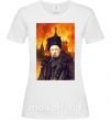 Жіноча футболка Тарас Шевченко кремль палає Білий фото