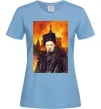 Жіноча футболка Тарас Шевченко кремль палає Блакитний фото
