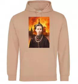 Чоловіча толстовка (худі) Леся Українка кремль палає Пісочний фото