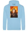 Чоловіча толстовка (худі) Леся Українка кремль палає Блакитний фото