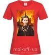 Жіноча футболка Леся Українка кремль палає Червоний фото