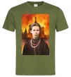 Мужская футболка Леся Українка кремль палає Оливковый Мужская футболка Леся Українка кремль палає Оливковый фото
