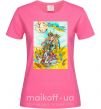 Женская футболка Ми за мир в Україні Ярко-розовый фото