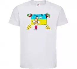 Детская футболка Козак stop war калина Белый фото