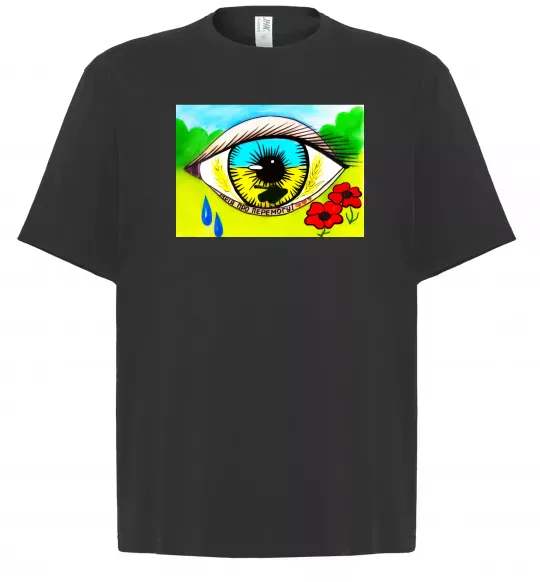 Футболка Оверсайз Око Україна Черный фото