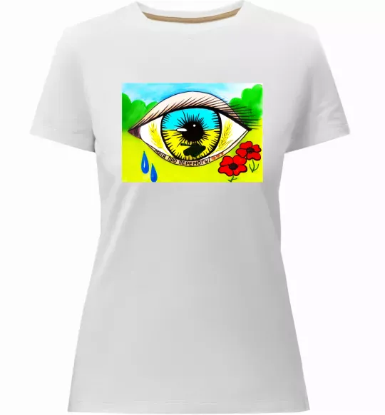 Женская премиум футболка Око Україна Белый фото