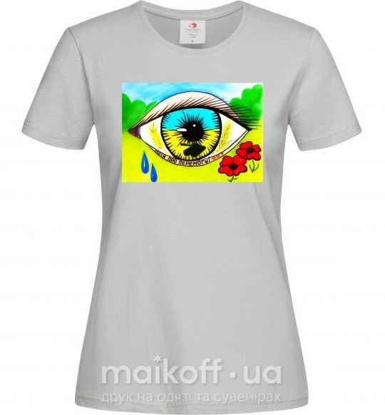 Женская футболка Око Україна Серый фото