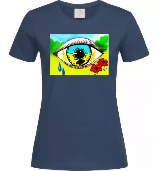 Жіноча футболка Око Україна Темно-синій фото