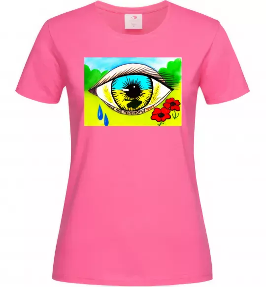 Жіноча футболка Око Україна Яскраво-рожевий фото
