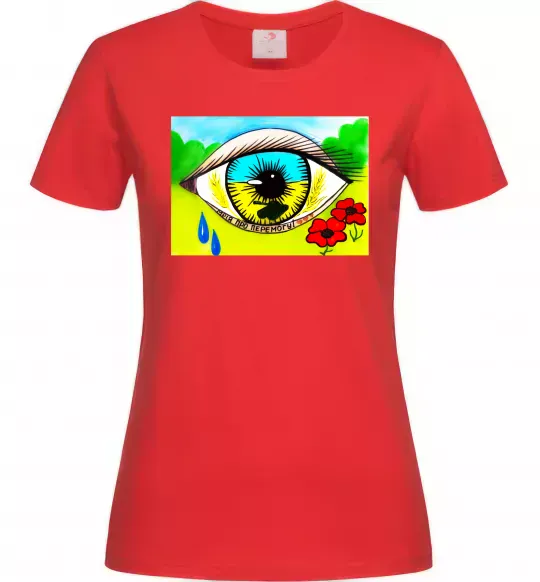Жіноча футболка Око Україна Червоний фото