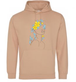 Жіноча толстовка (худі) Жовто блакитні квіти