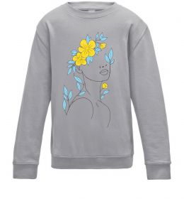 Дитячий світшот Жовто блакитні квіти