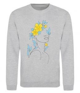 Світшот Жовто блакитні квіти