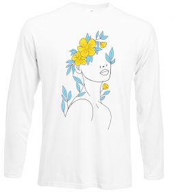 Лонгслив Жовто блакитні квіти Лонгслив Жовто блакитні квіти