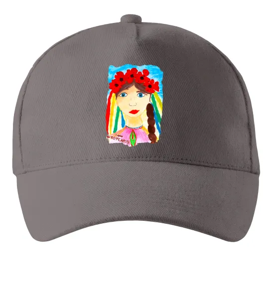 Кепка Українка у вінку Серый фото