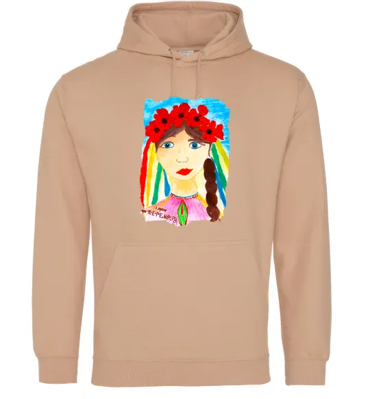 Жіноча толстовка (худі) Українка у вінку Пісочний фото