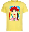 Чоловіча футболка Українка у вінку Лимонний фото