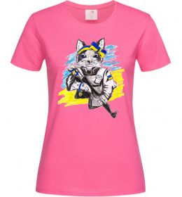 Жіноча футболка Котик ЗСУ Жіноча футболка Котик ЗСУ