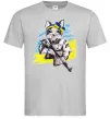 Мужская футболка Котик ЗСУ Серый фото