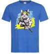 Мужская футболка Котик ЗСУ Ярко-синий фото