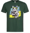 Мужская футболка Котик ЗСУ Темно-зеленый фото