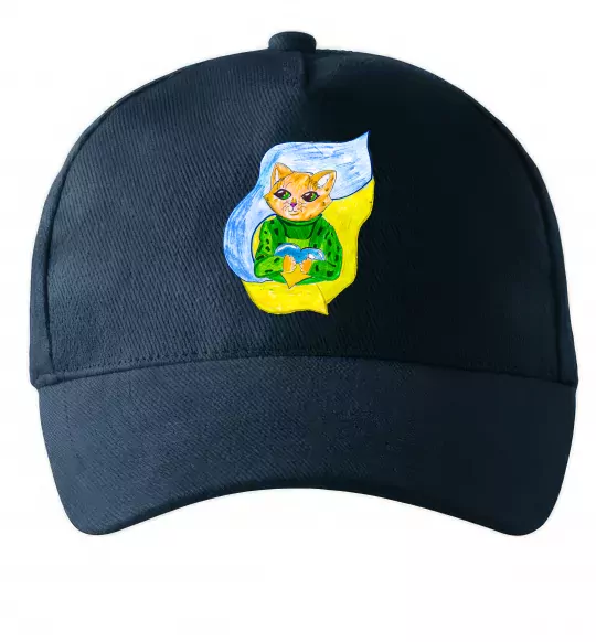 Кепка Котик ЗСУ прапор Темно-синій фото