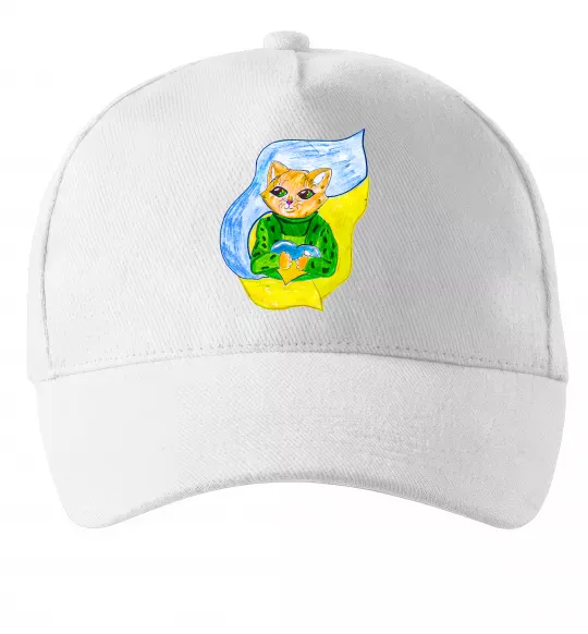 Кепка Котик ЗСУ прапор Білий фото