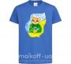 Дитяча футболка Котик ЗСУ прапор Яскраво-синій фото
