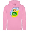 Жіноча толстовка (худі) Котик ЗСУ прапор Рожевий фото