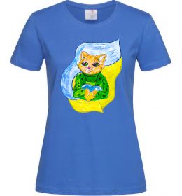 Женская футболка Котик ЗСУ прапор