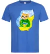 Чоловіча футболка Котик ЗСУ прапор Яскраво-синій Чоловіча футболка Котик ЗСУ прапор Яскраво-синій фото
