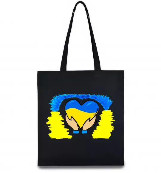 Еко-сумка Серце України Чорний фото