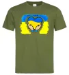 Чоловіча футболка Серце України Оливковий фото