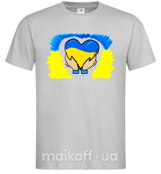Мужская футболка Серце України Серый фото