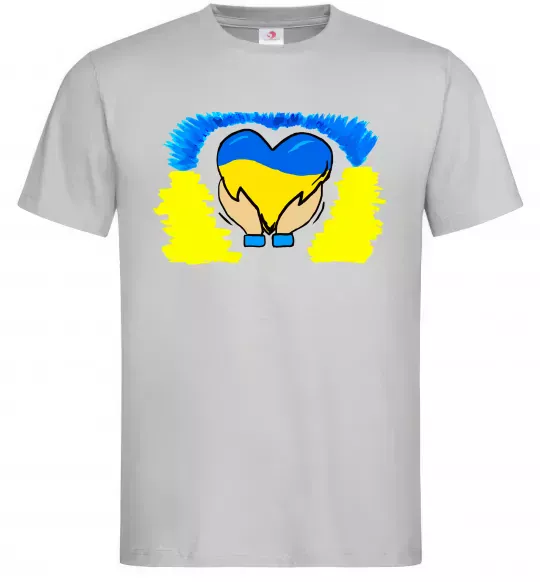 Чоловіча футболка Серце України Сірий фото
