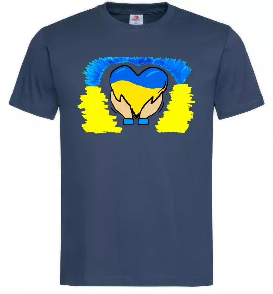 Чоловіча футболка Серце України Темно-синій фото