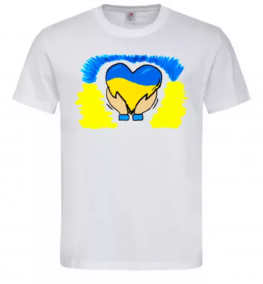Чоловіча футболка Серце України Білий фото
