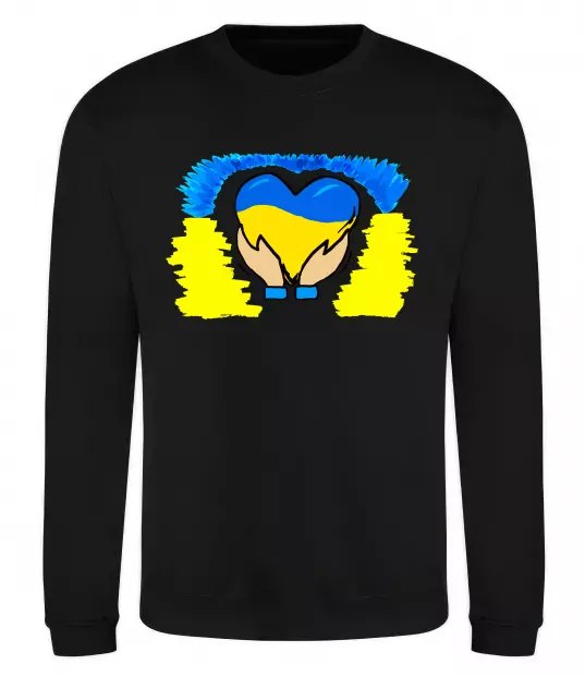 Свитшот Серце України Черный фото