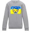 Дитячий світшот Серце України Сірий меланж фото