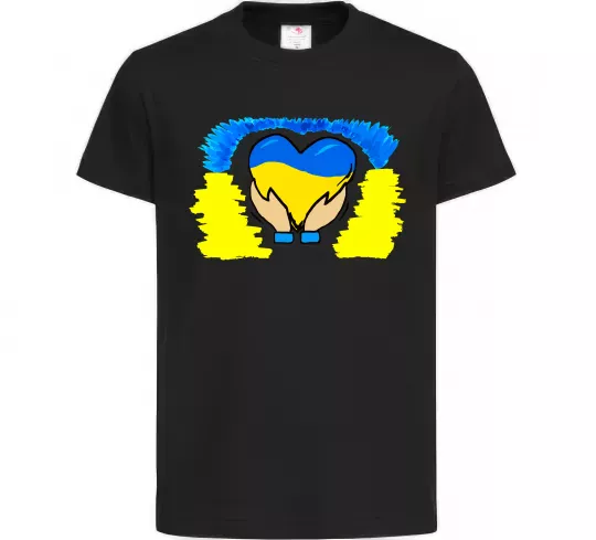 Детская футболка Серце України Черный фото