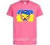 Дитяча футболка Серце України Яскраво-рожевий фото