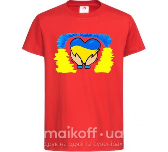 Детская футболка Серце України Красный фото