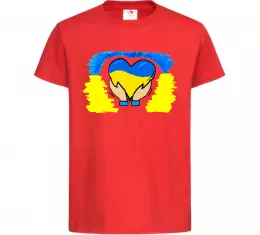 Детская футболка Серце України Красный фото