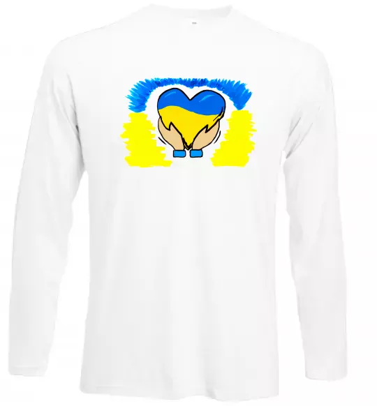 Лонгслив Серце України Белый фото