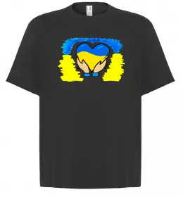 Футболка Оверсайз Руки та серце Белый фото