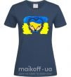 Жіноча футболка Серце України Темно-синій фото