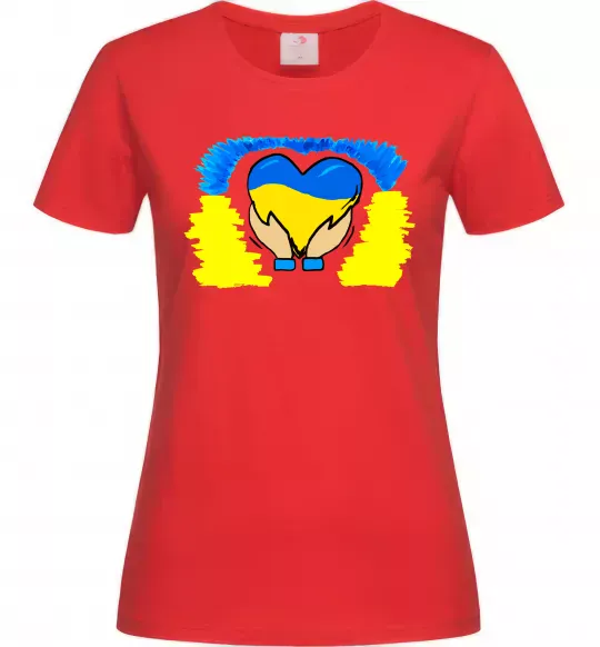 Женская футболка Серце України Красный фото